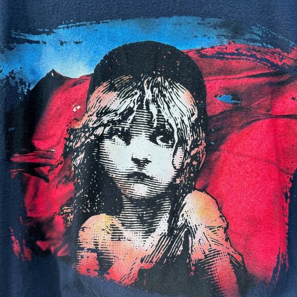 Les Miserables Les Miz blue t-shirt Size Large - Picture 6 of 6